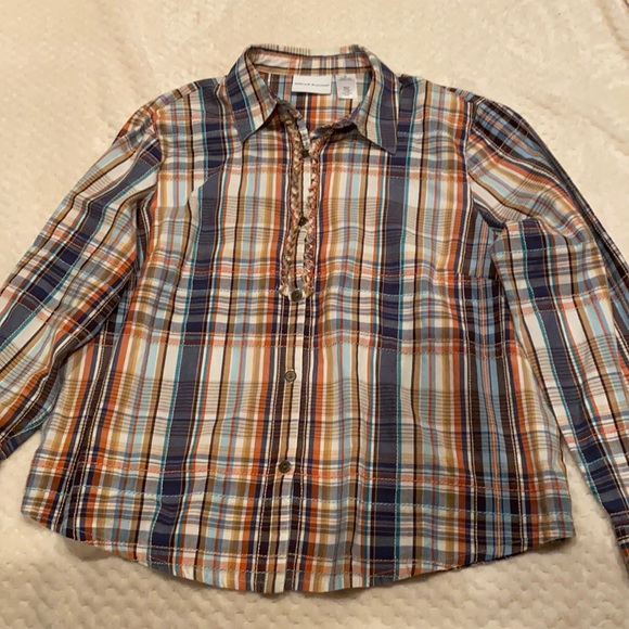 Alfred Dunner Plaid Top Size 16 - Picture 1 of 3